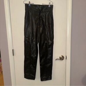 The Kooples Black Leather Dress Pants